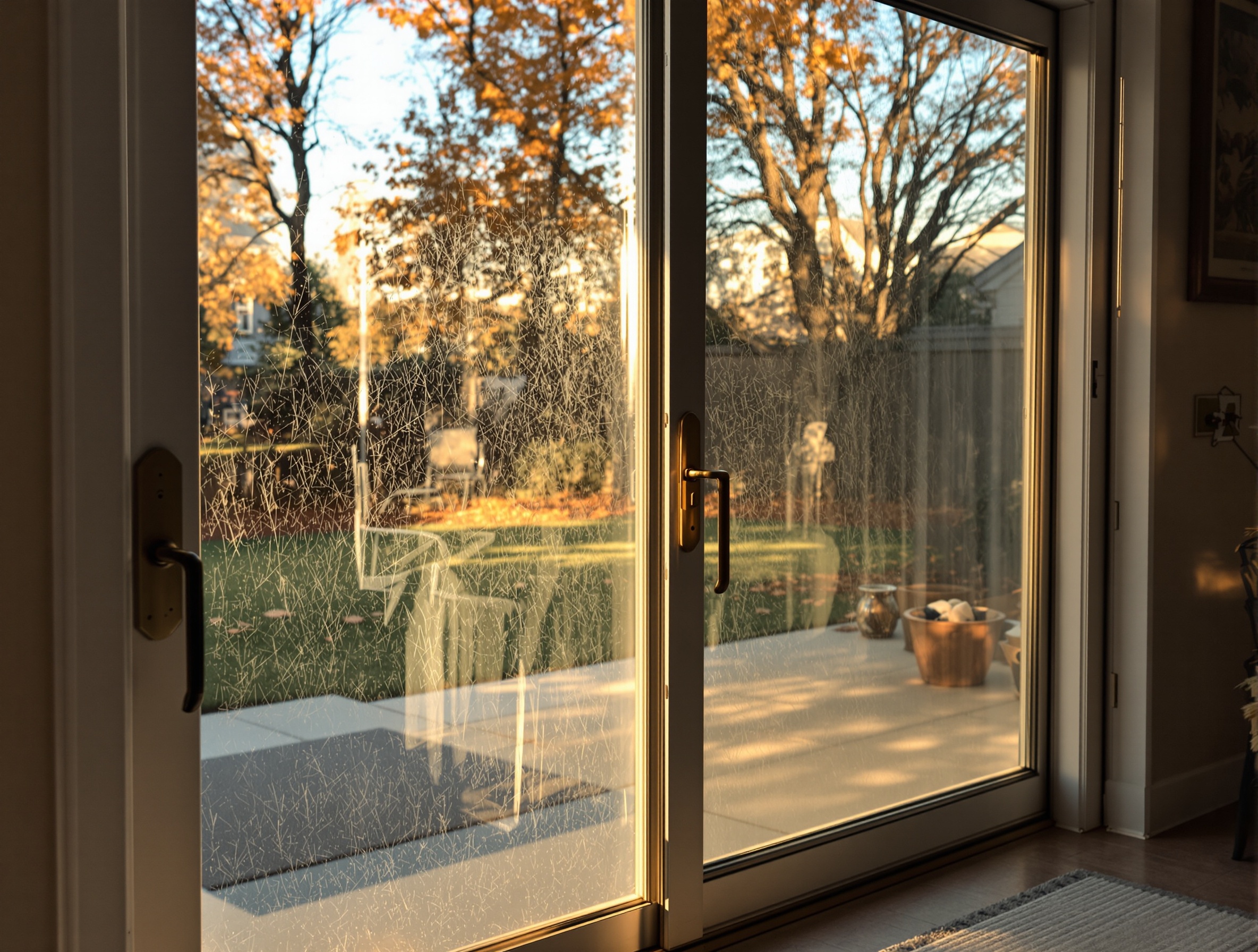 Bay Shore colonial with old sliding patio door