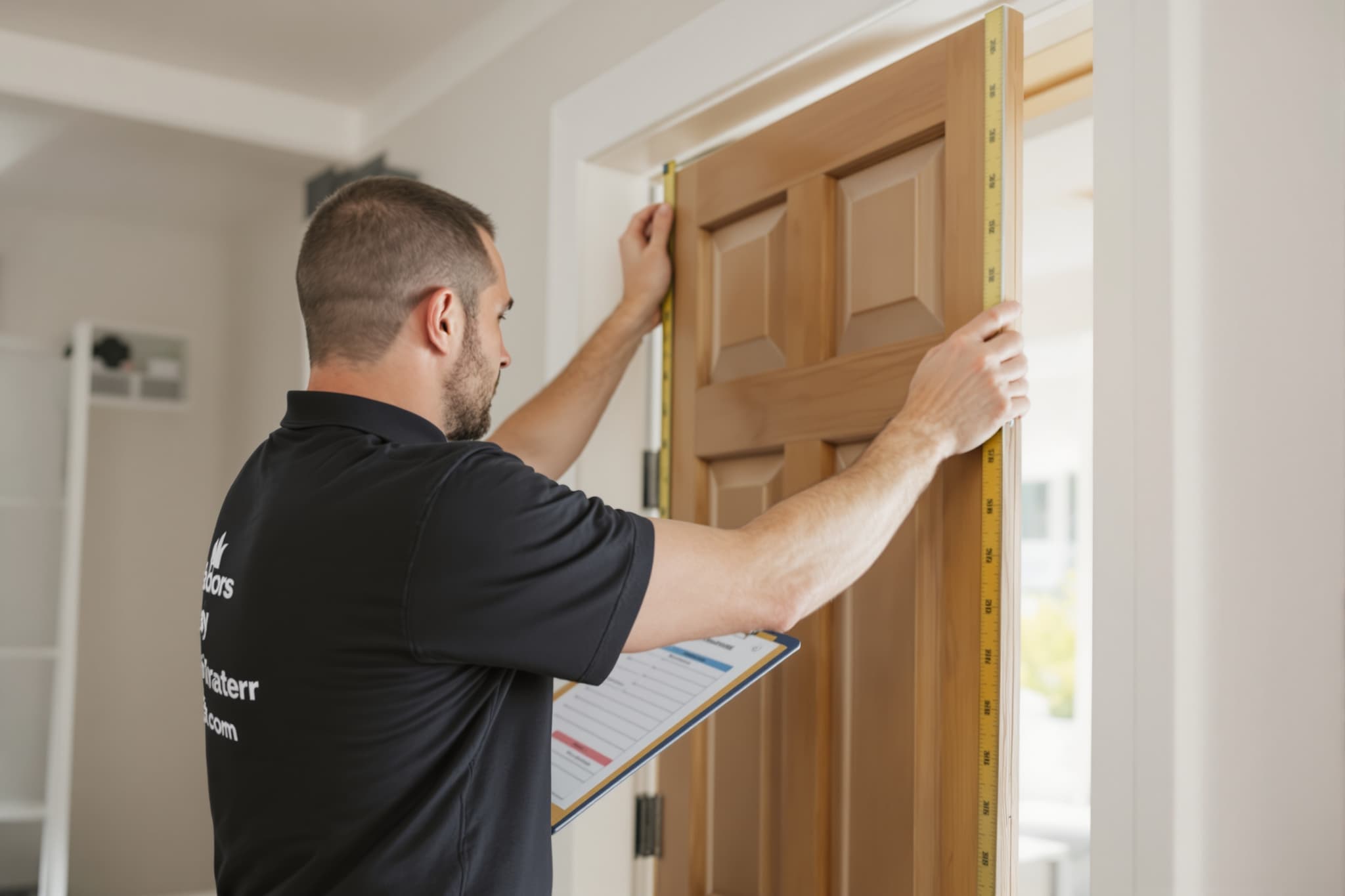 James Caruso, founder of Long Island Door Co., on a job site